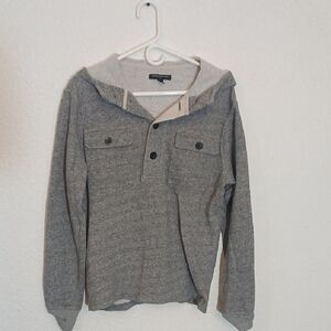 "Make Offer" Banana Republic Gray Textured Sweater With Top Pockets